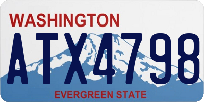 WA license plate ATX4798
