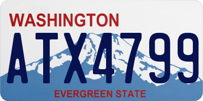 WA license plate ATX4799