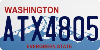 WA license plate ATX4805