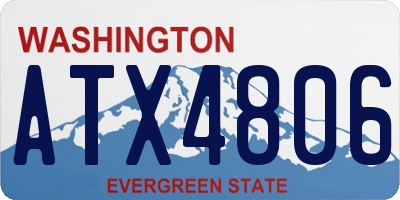 WA license plate ATX4806