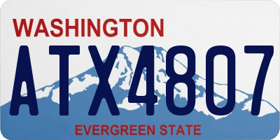 WA license plate ATX4807