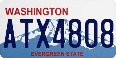 WA license plate ATX4808