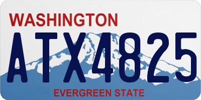 WA license plate ATX4825