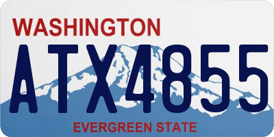 WA license plate ATX4855