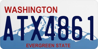 WA license plate ATX4861