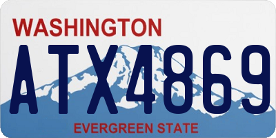 WA license plate ATX4869