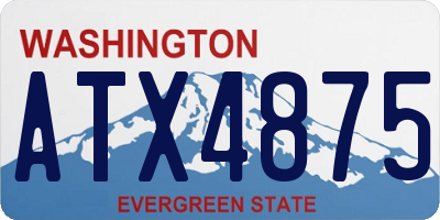 WA license plate ATX4875