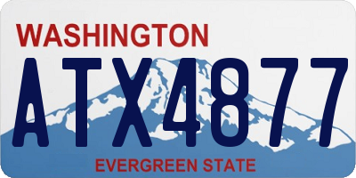 WA license plate ATX4877