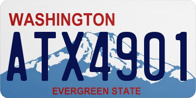 WA license plate ATX4901