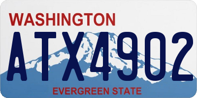 WA license plate ATX4902