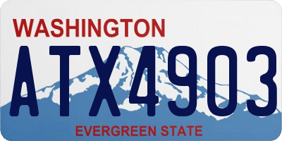 WA license plate ATX4903