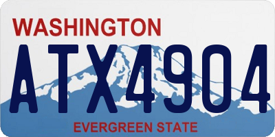 WA license plate ATX4904