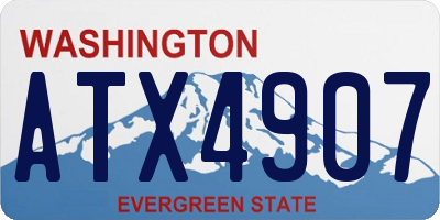 WA license plate ATX4907