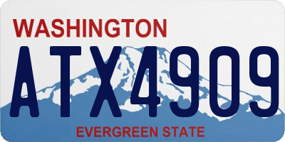 WA license plate ATX4909
