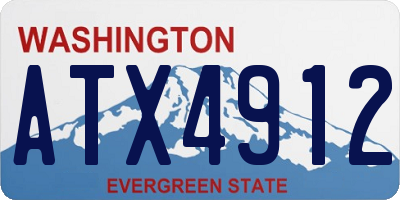 WA license plate ATX4912