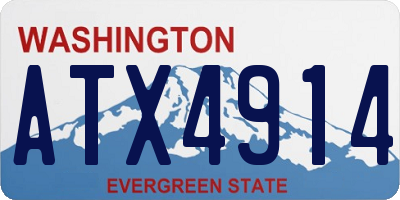 WA license plate ATX4914