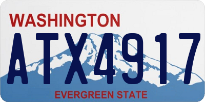 WA license plate ATX4917