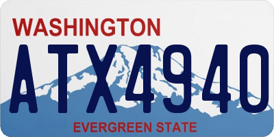 WA license plate ATX4940