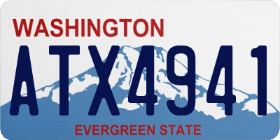 WA license plate ATX4941