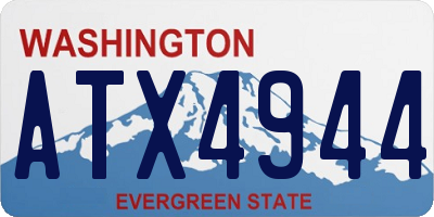 WA license plate ATX4944