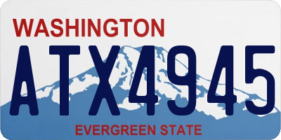WA license plate ATX4945