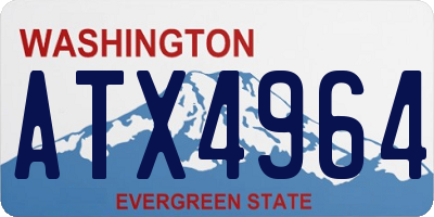 WA license plate ATX4964