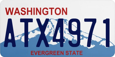 WA license plate ATX4971