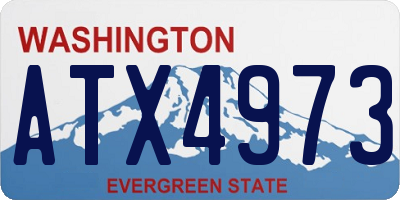 WA license plate ATX4973