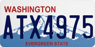 WA license plate ATX4975