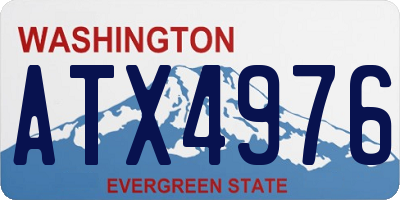 WA license plate ATX4976