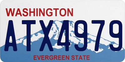 WA license plate ATX4979