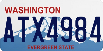 WA license plate ATX4984