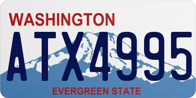 WA license plate ATX4995