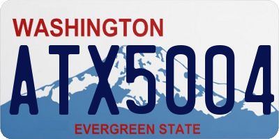 WA license plate ATX5004