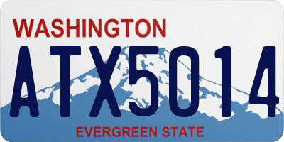 WA license plate ATX5014