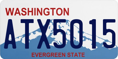 WA license plate ATX5015