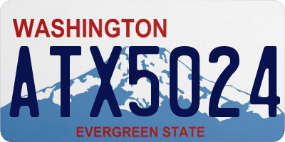 WA license plate ATX5024