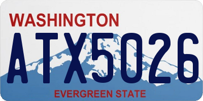WA license plate ATX5026