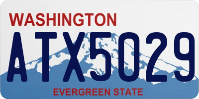 WA license plate ATX5029