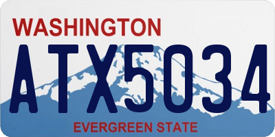 WA license plate ATX5034