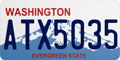 WA license plate ATX5035