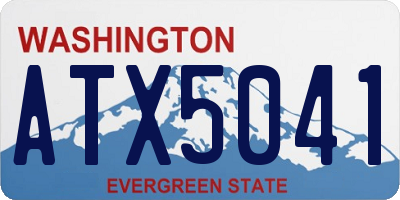 WA license plate ATX5041