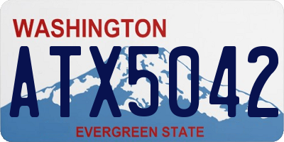 WA license plate ATX5042