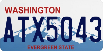 WA license plate ATX5043