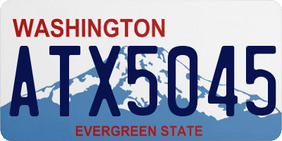 WA license plate ATX5045