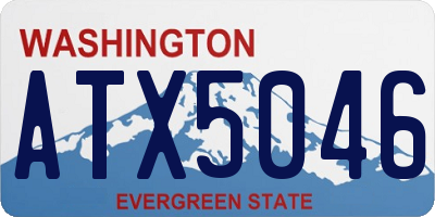 WA license plate ATX5046
