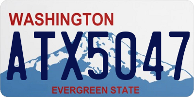 WA license plate ATX5047