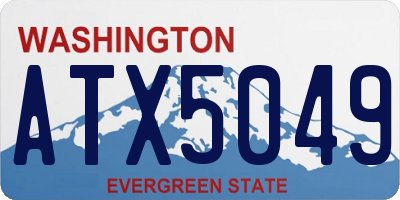 WA license plate ATX5049