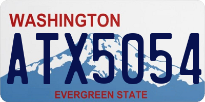 WA license plate ATX5054