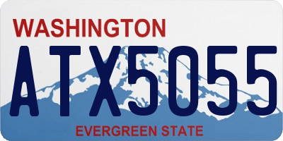 WA license plate ATX5055